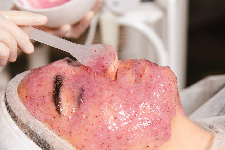 Skin care clinic procedures for facial skin elasticity